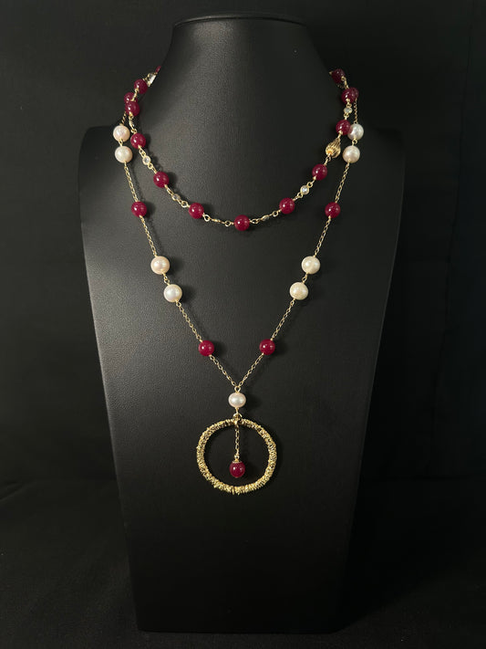 Círculo de Rubí Necklace