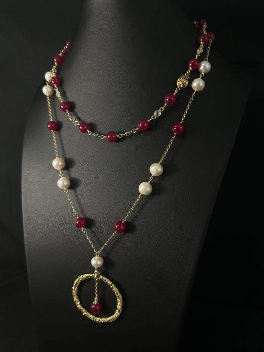 Círculo de Rubí Necklace