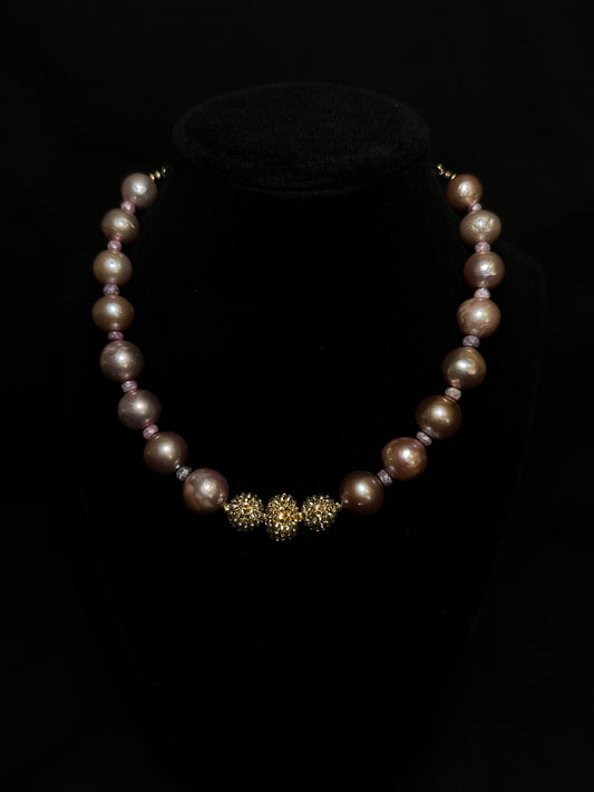 The Rosé Harmony Set – Pearl & Swarovski Elegance