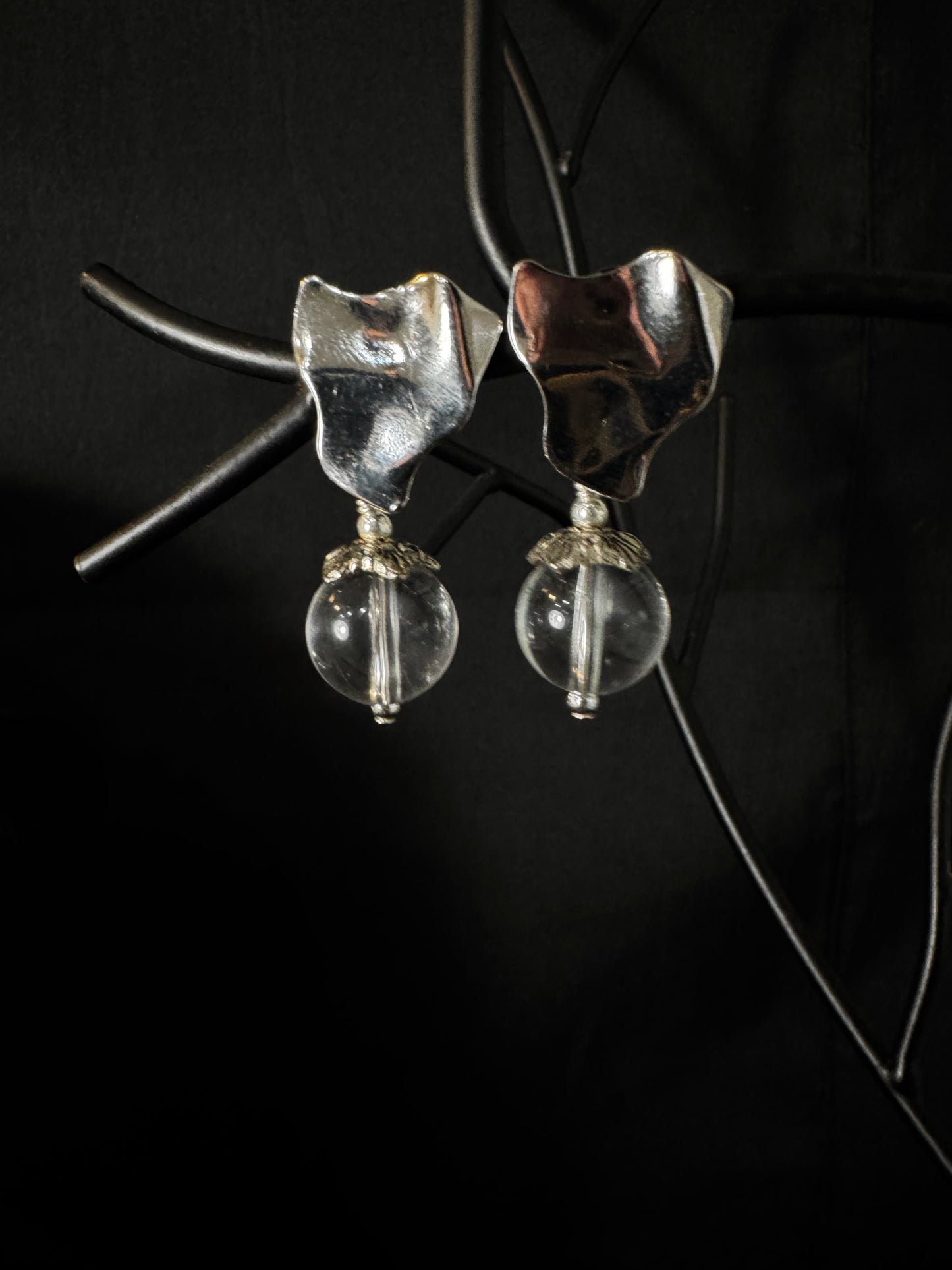 Clara de Plata – Crystal & Silver Statement Set