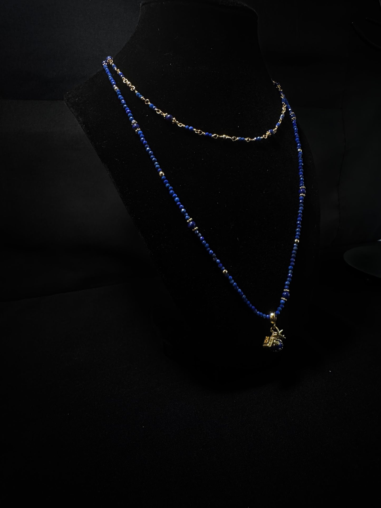 Cielo Azul – Lapis & Gold Two-Layer Necklace